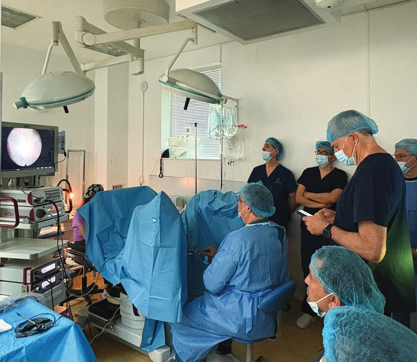 Operating theatre during a training session