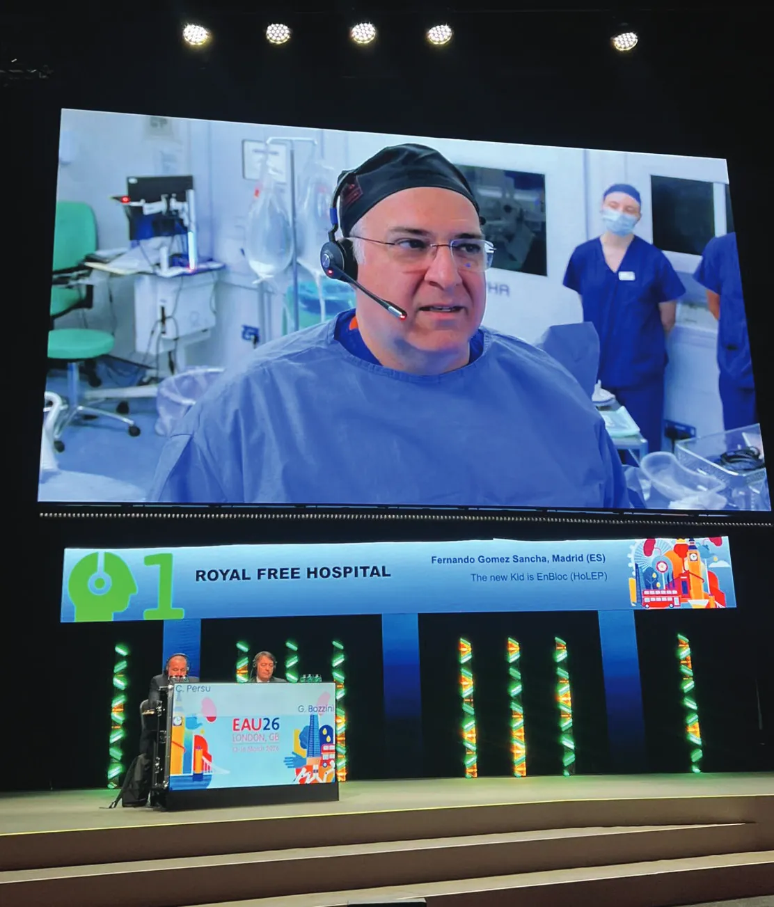 Live surgery broadcast to a congress